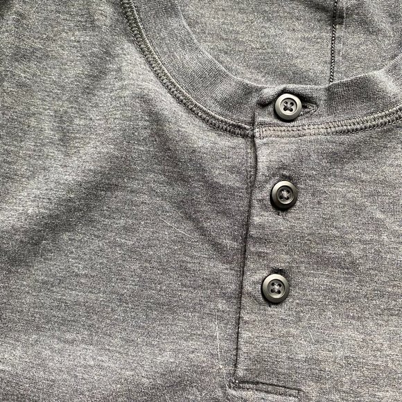 Dark Gray Lululemon Long Sleeve Henley - Picture 4 of 5